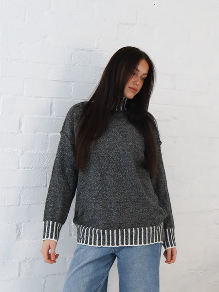 Felicity Knit - Black Fleck