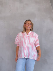 Mimi Blouse - Pink Wave