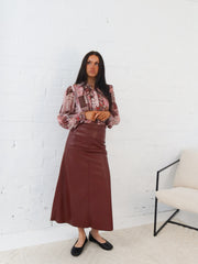Saffy Skirt - Burgundy