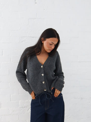 Dane Cardigan- Charcoal