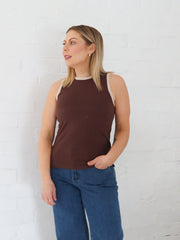 JoJo Knit Tank - Brown