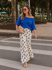 Lydia Skirt- Vanilla/Blue