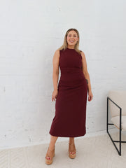 Laurent Dress - Burgundy