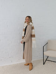 Neve Scarf - Beige Stripe