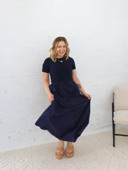 Isla Dress- Navy
