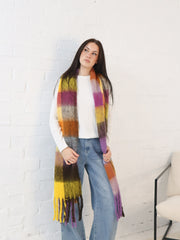 Neve Scarf - Purple/Yellow