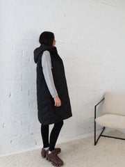 Miranda Longline Vest- Black
