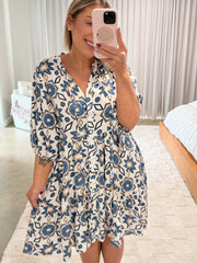 Astrid Dress- Blue