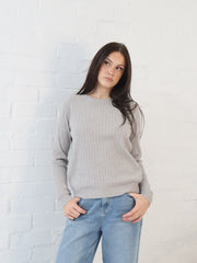 Adison Knit Top- Grey