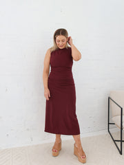 Laurent Dress - Burgundy
