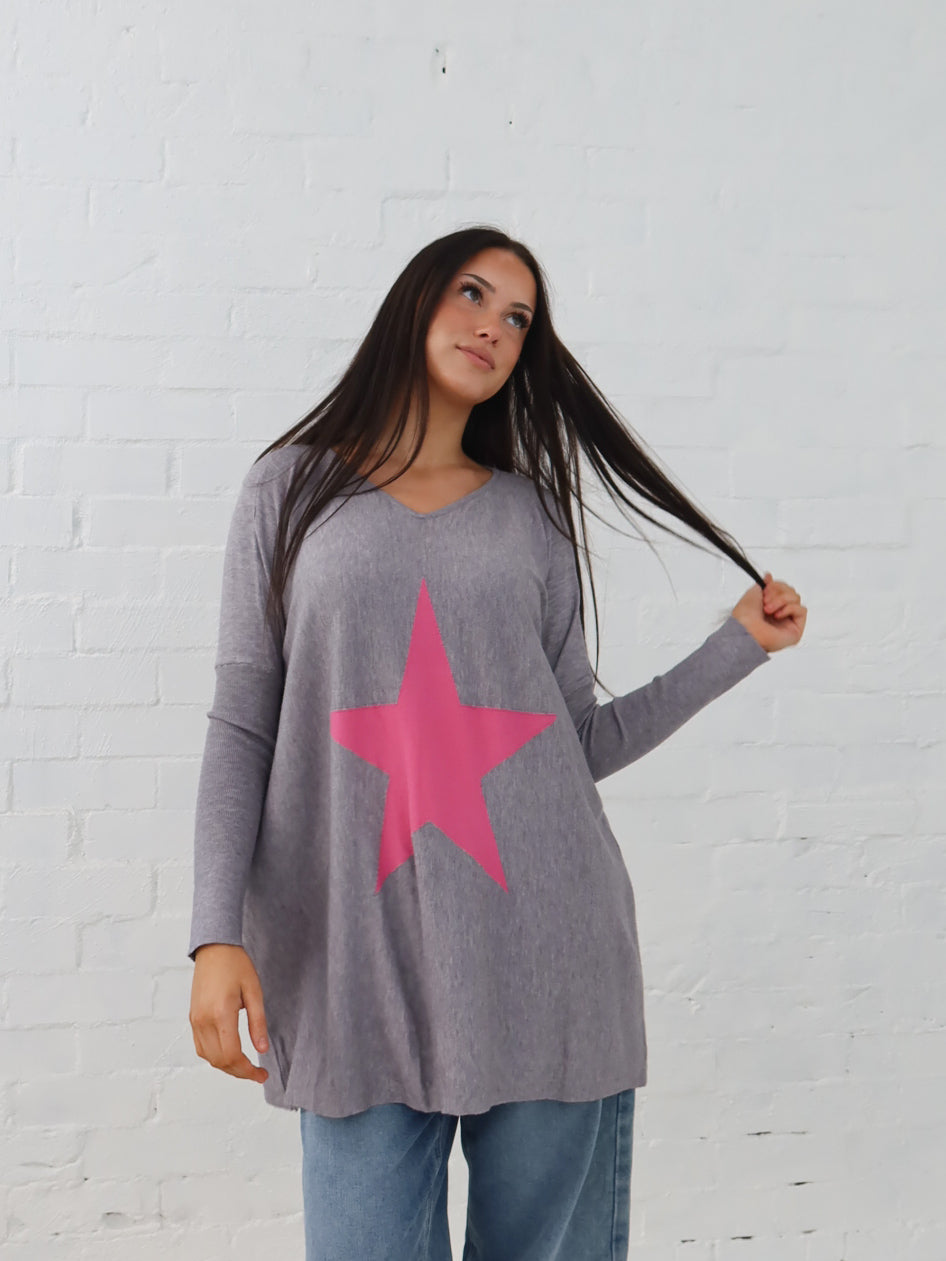 Maeve Star Knit - Grey