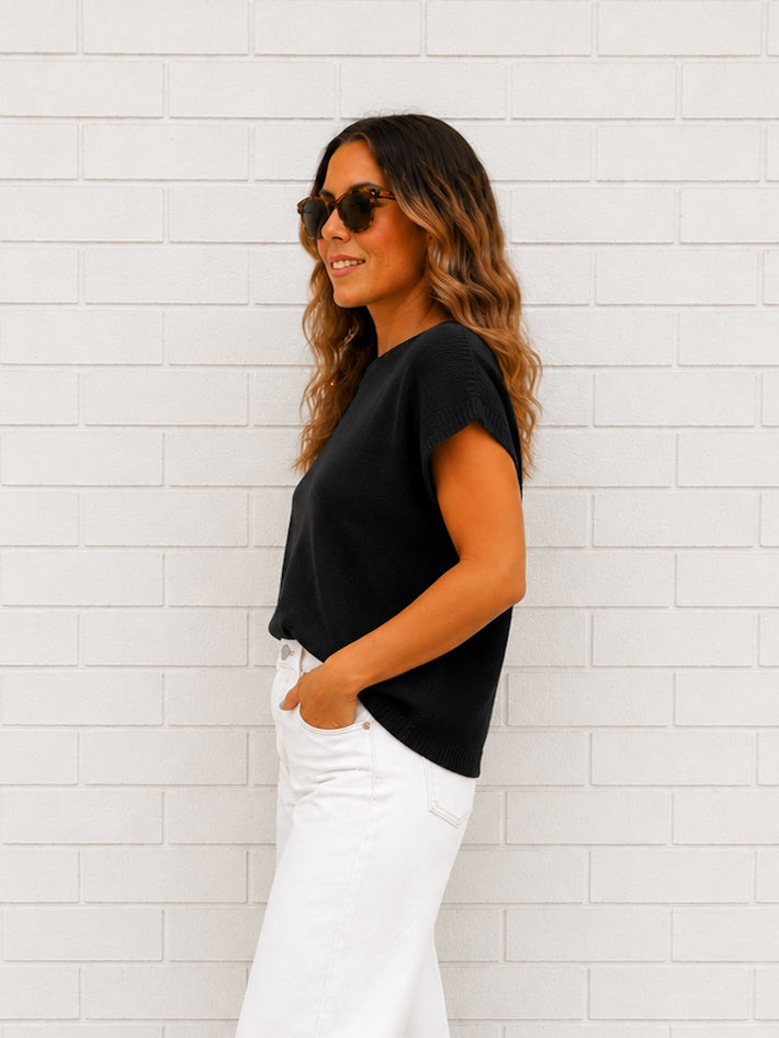 Mariah Knit Top - Black