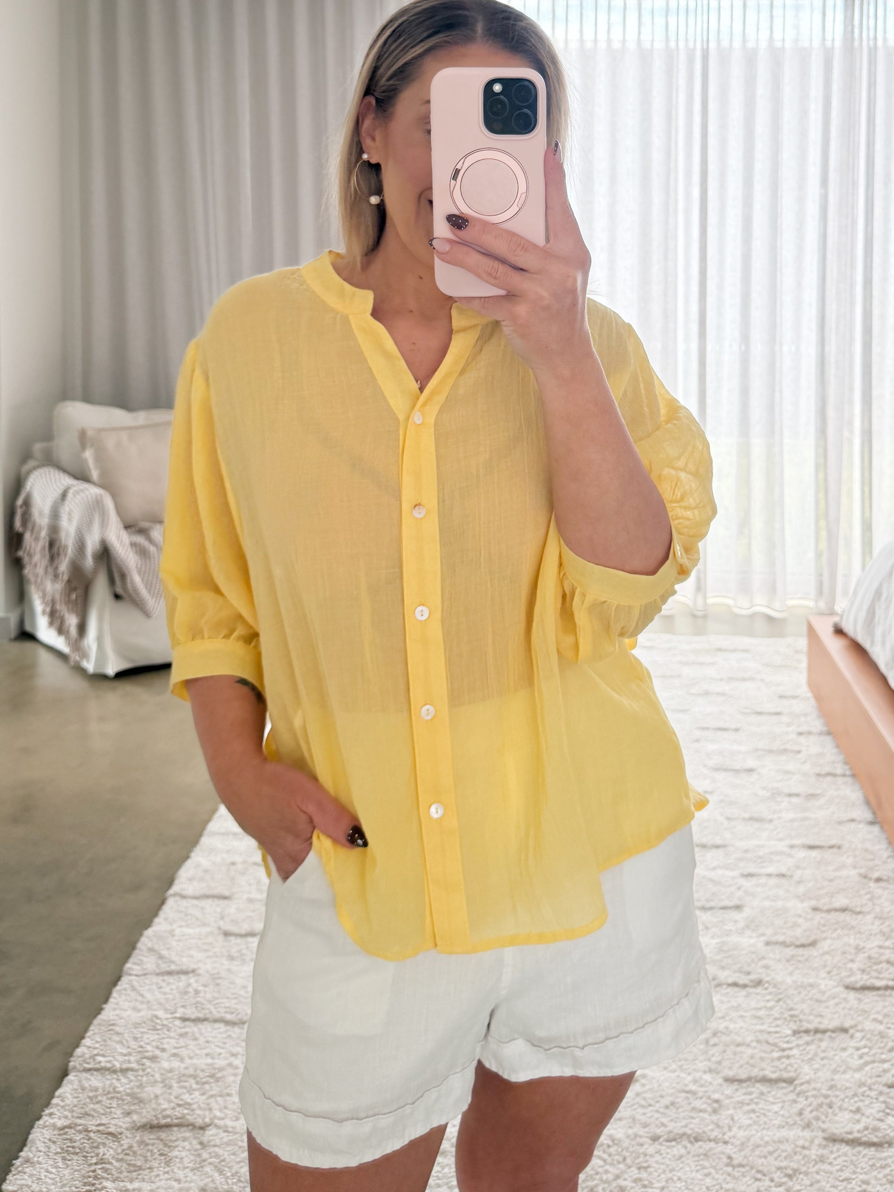 Mimi Blouse - Sunflower Lemon