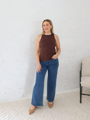 JoJo Knit Tank - Brown