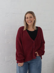 Vixen Cardigan - Burgundy