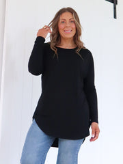 Sarah Long Sleeve Top - Black