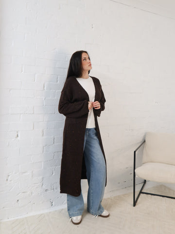 Bonnie Cardigan- Chocolate Speck