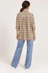 Plait Shirt- Mocha