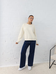 Gracie Relaxed Crew - Ecru