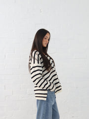 Taryn Knit - Vanilla/Black