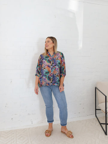 Mimi Blouse - Purple Floral