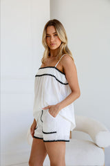 Lily Top - White/Black