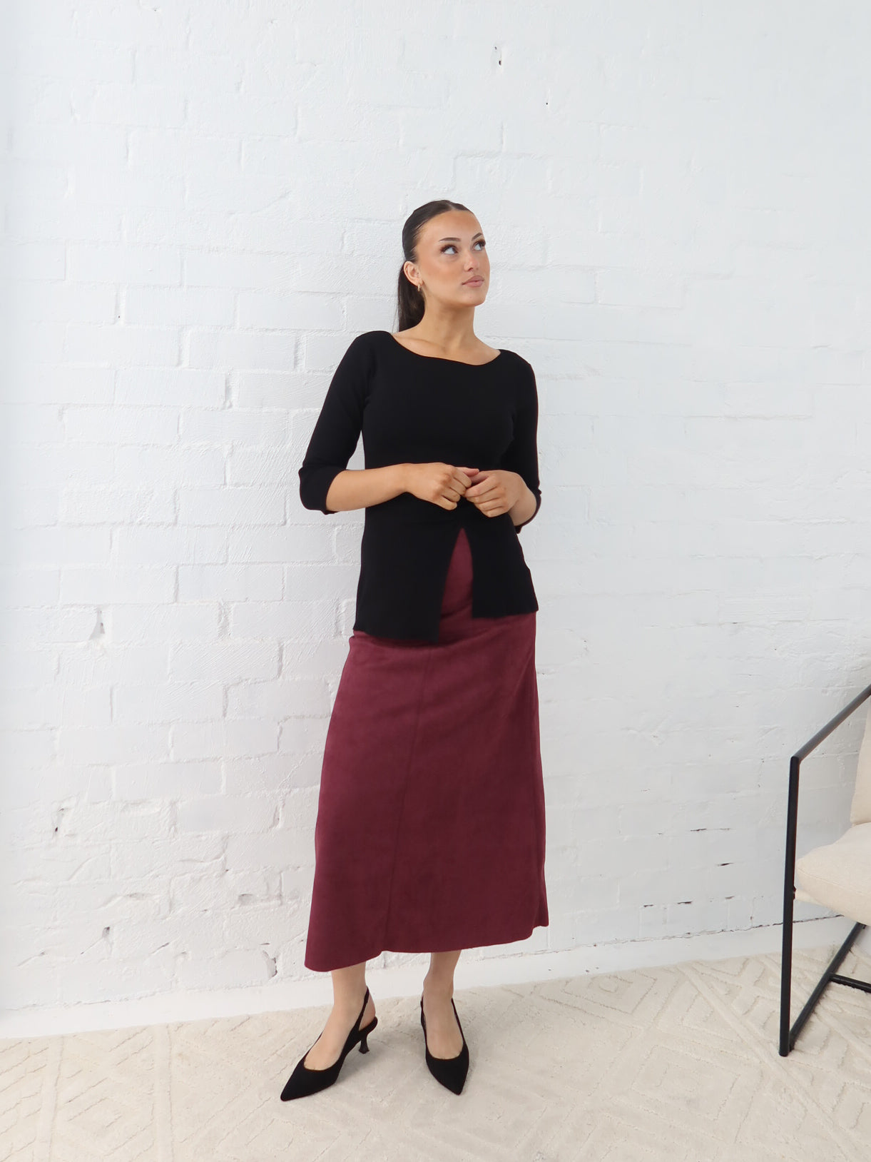 Bianca Skirt - Burgundy