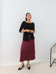 Bianca Skirt - Burgundy