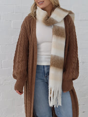 Neve Scarf - Beige Stripe