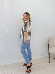 Sally Top- Black Stripe