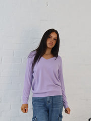 Karla Knit Top- Lilac