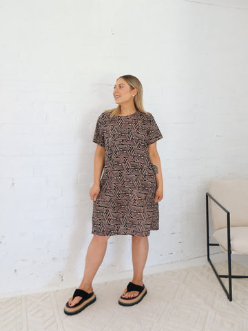 Kate Dress- Mocha/Black