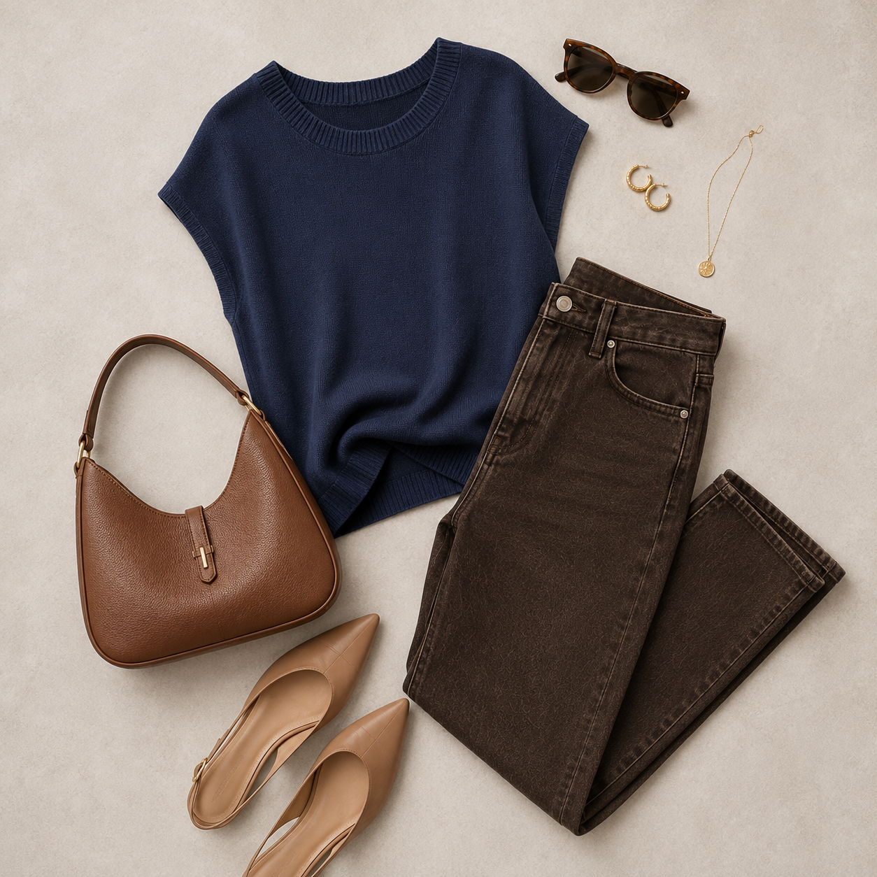 Mariah Knit Top - Indigo