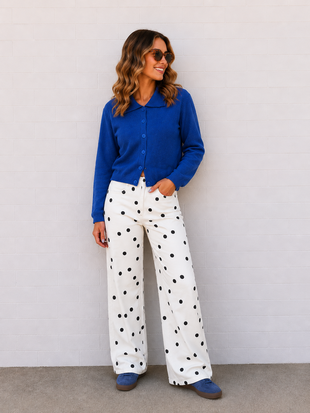 Esme Knit Top- Cobalt