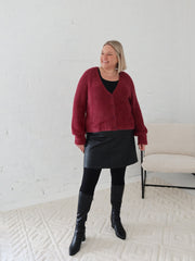 Vixen Cardigan - Burgundy