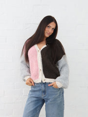 Gemma Cardigan-Multi Chocolate