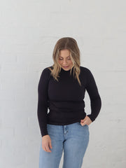 Wilder Long Sleeve Top - Navy