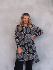 August Shirt Dress - Black