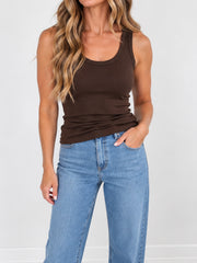 Charlee Tank - Chocolate