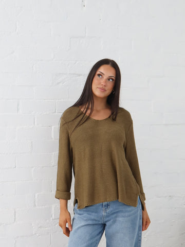 Sailah Knit - Dark Olive