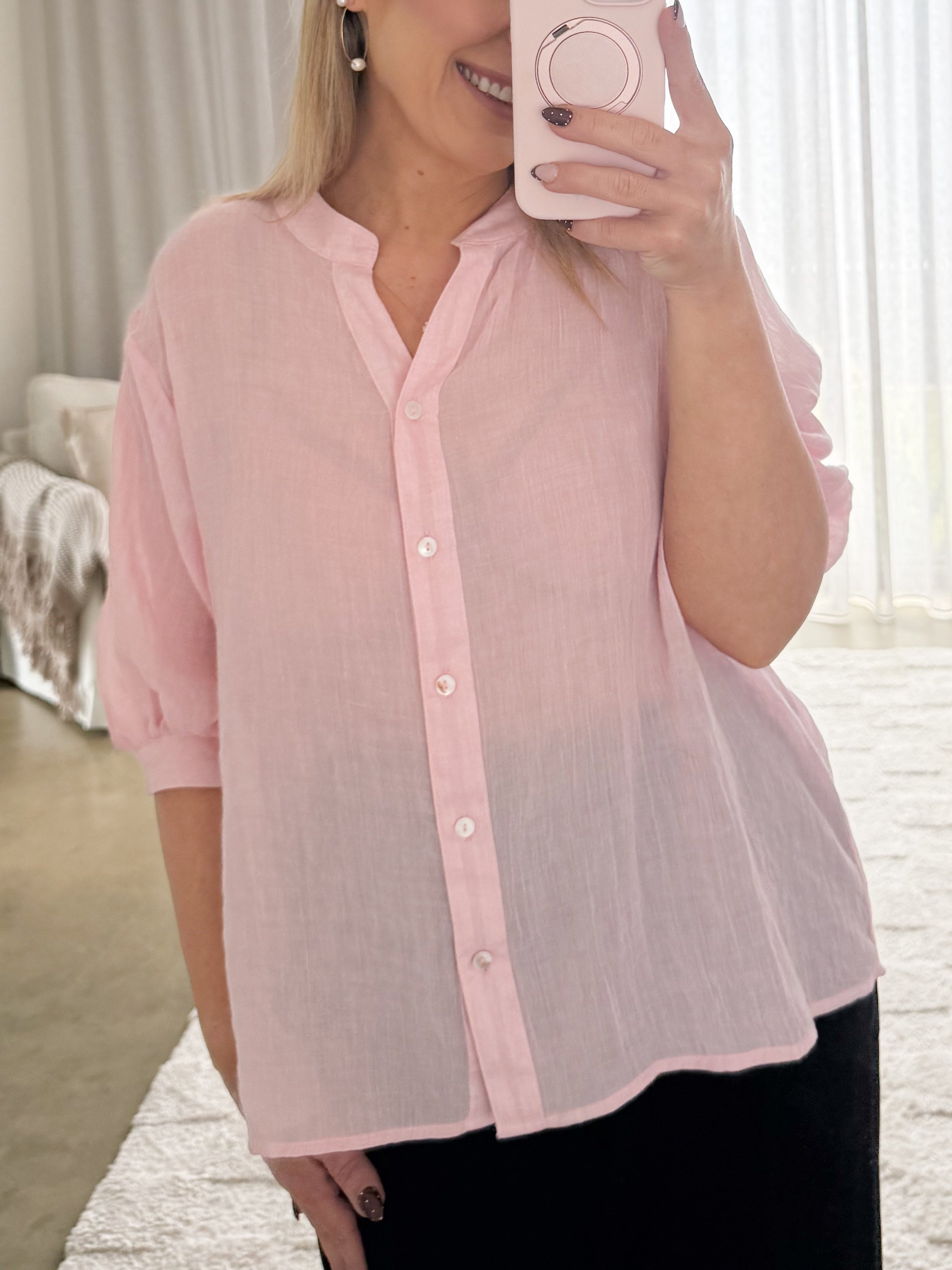 Mimi Blouse - Pale Pink