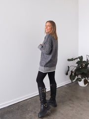 Felicity Knit - Black Fleck