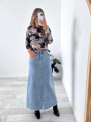 Asher Denim Maxi Skirt