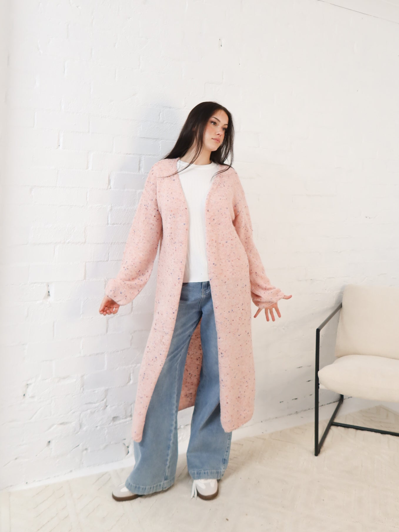 Bonnie Cardigan- Pink Speck