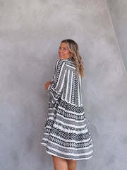 Suki Dress - Black and White