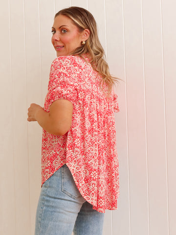 Exmouth Blouse - Red