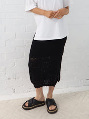 Radiance Crochet Skirt - Black