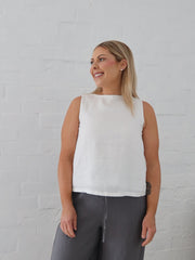 Andie Linen Pants - Grey