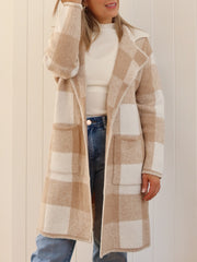 Jimmy Check Cardigan - Beige