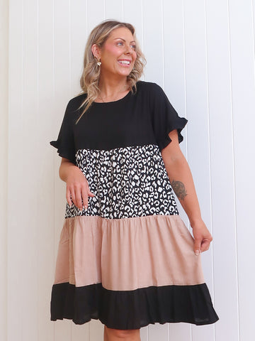 Betsy Dress - Black Leopard